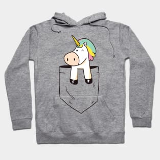 Unicorn Pocket Shirt Einhorn in der Tasche Hoodie